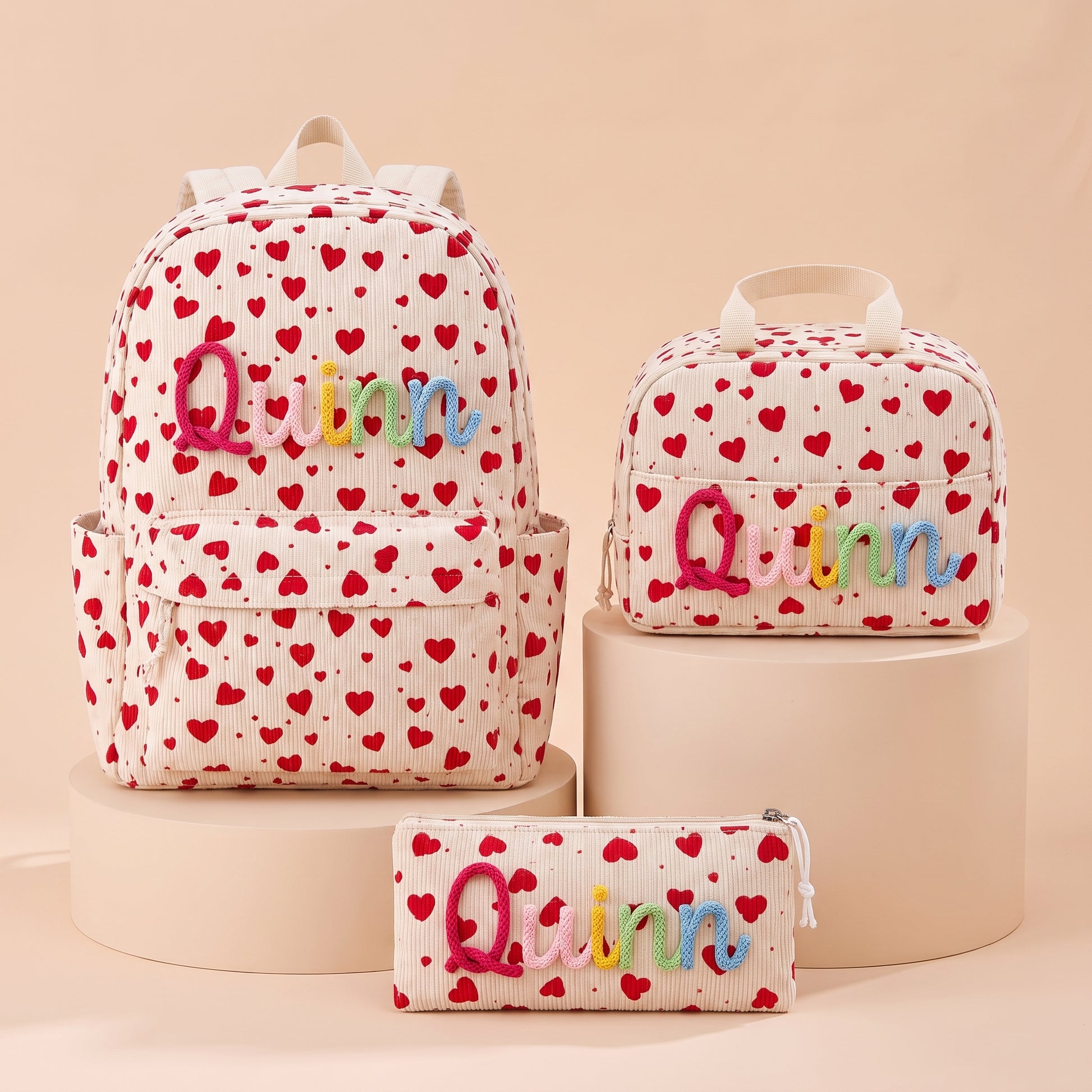 Mamaraya Personalized 3-Piece Kids Backpack Set