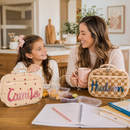Personalized lunch bag for kids with handmade style name design
