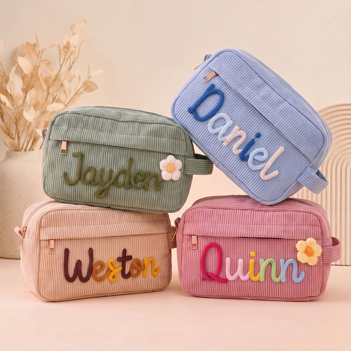 MamaRaya Personalized Corduroy Pencil Case