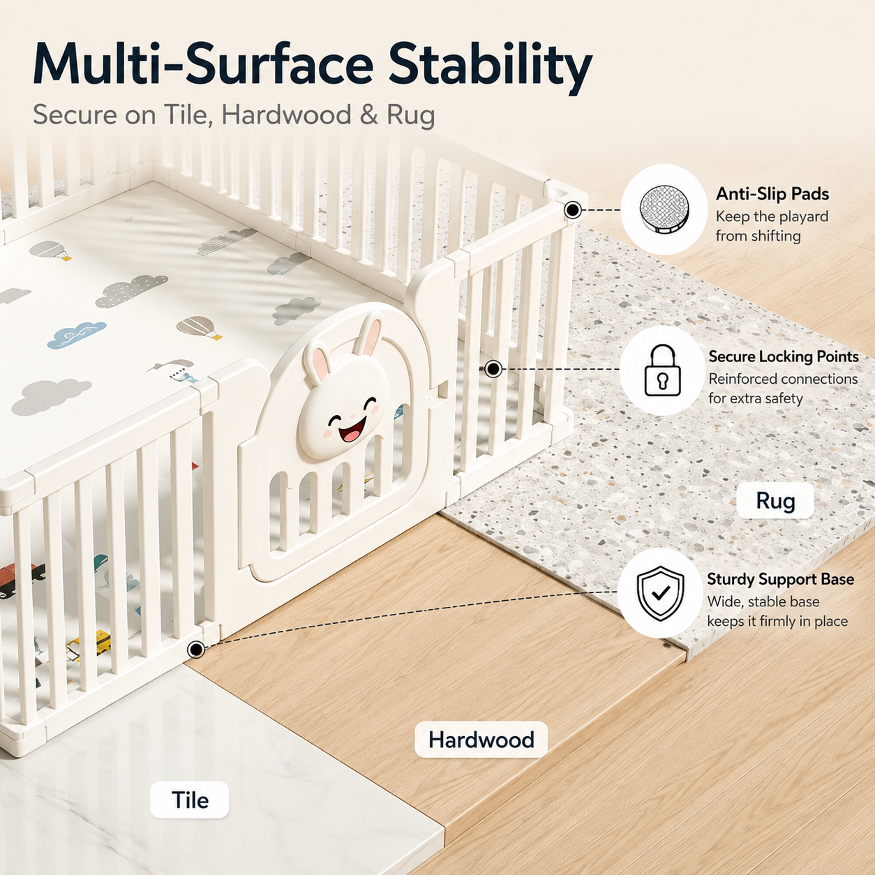 Mamaraya Foldable Baby Playpen and Activity Center
