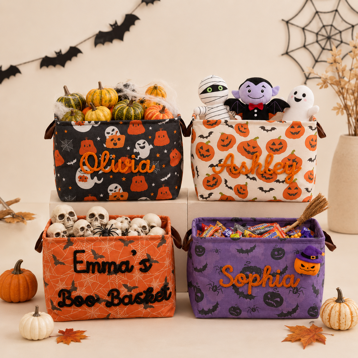 MamaRaya Personalized Halloween Boo Basket