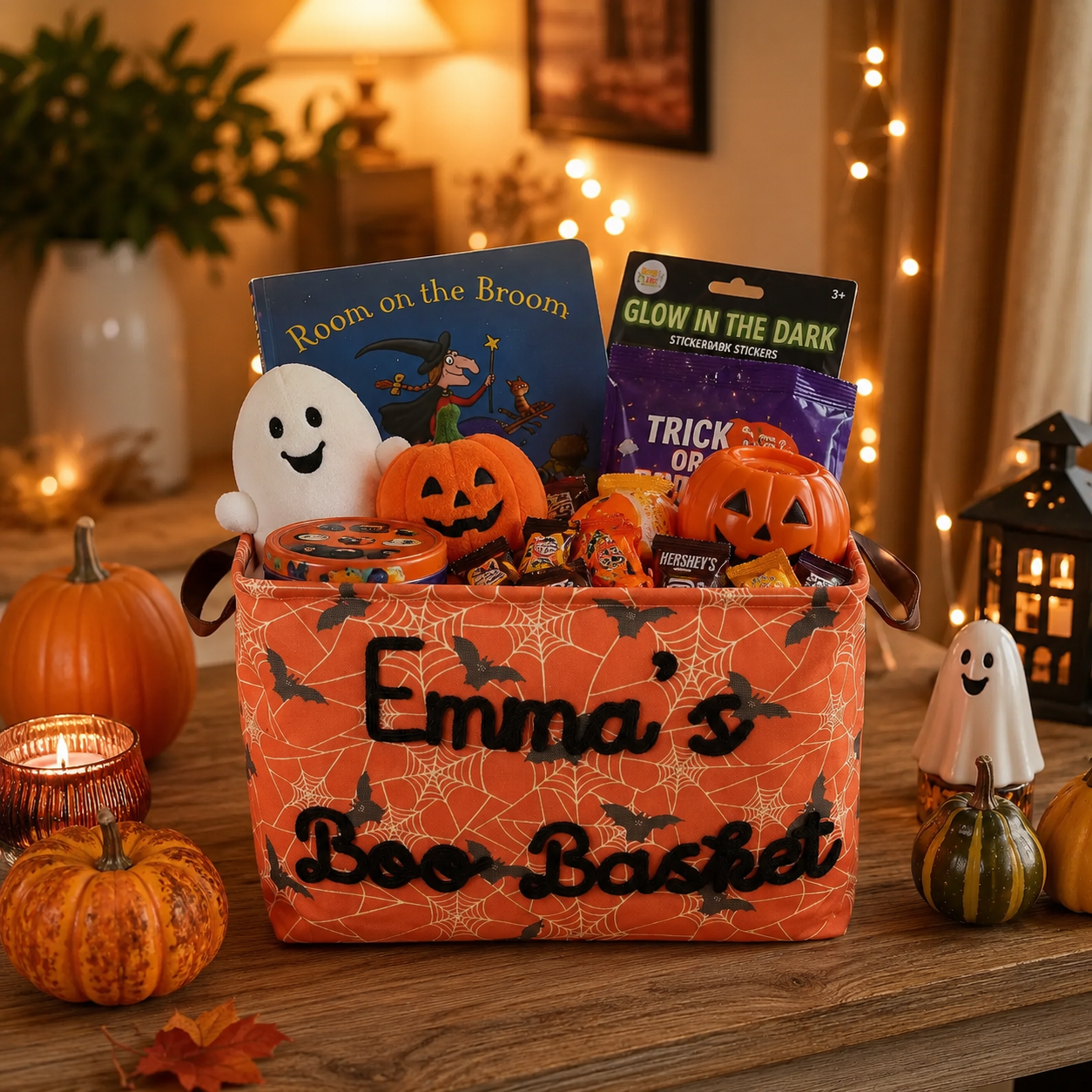 MamaRaya Personalized Halloween Boo Basket