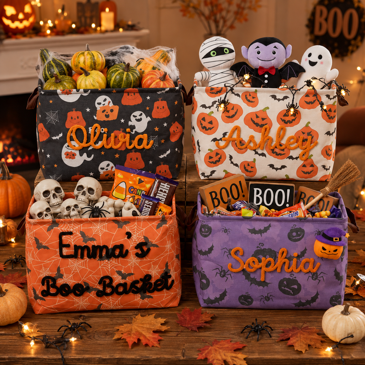 MamaRaya Personalized Halloween Boo Basket