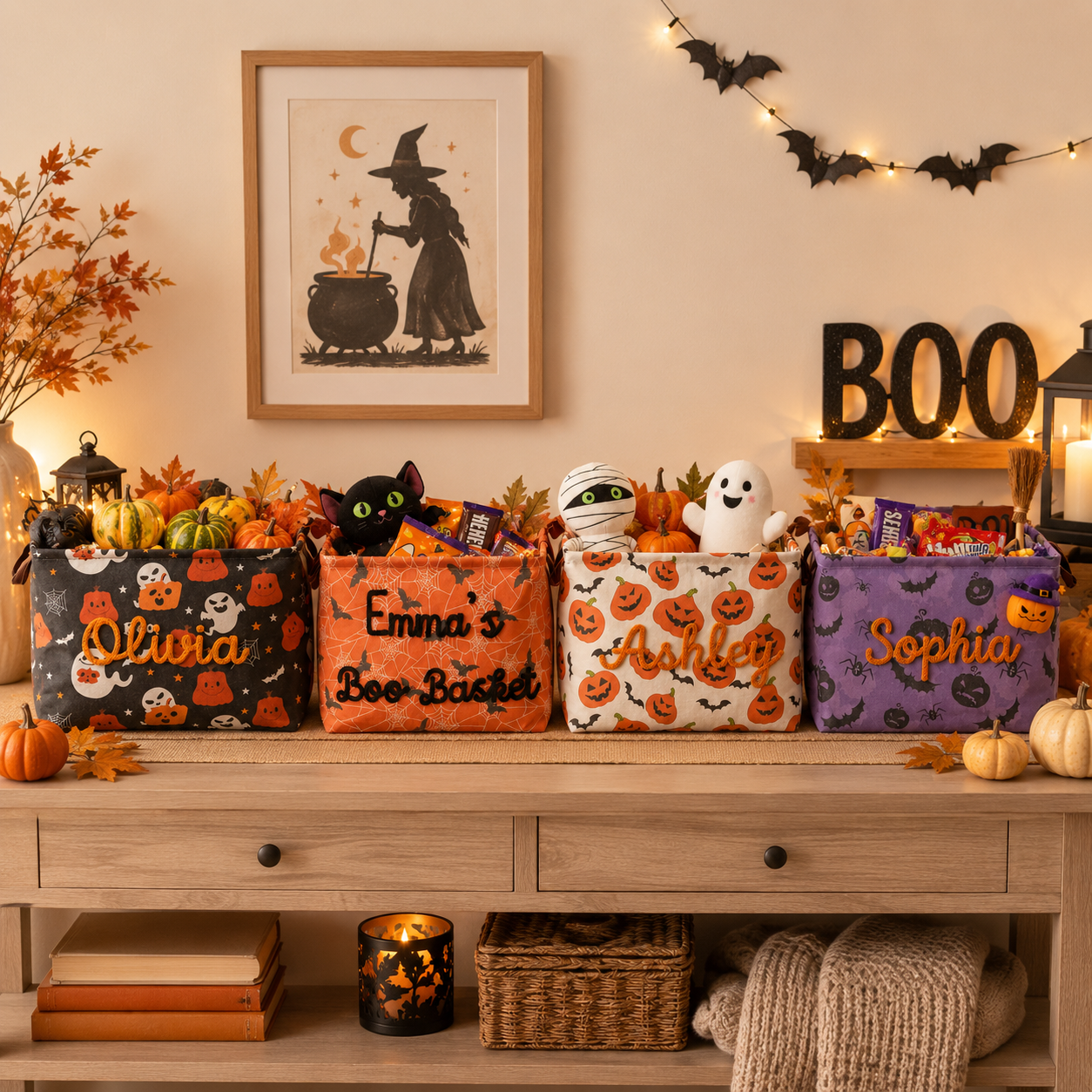 MamaRaya Personalized Halloween Boo Basket