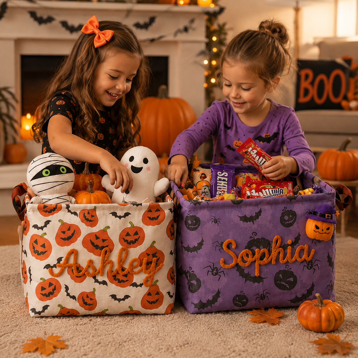 MamaRaya Personalized Halloween Boo Basket