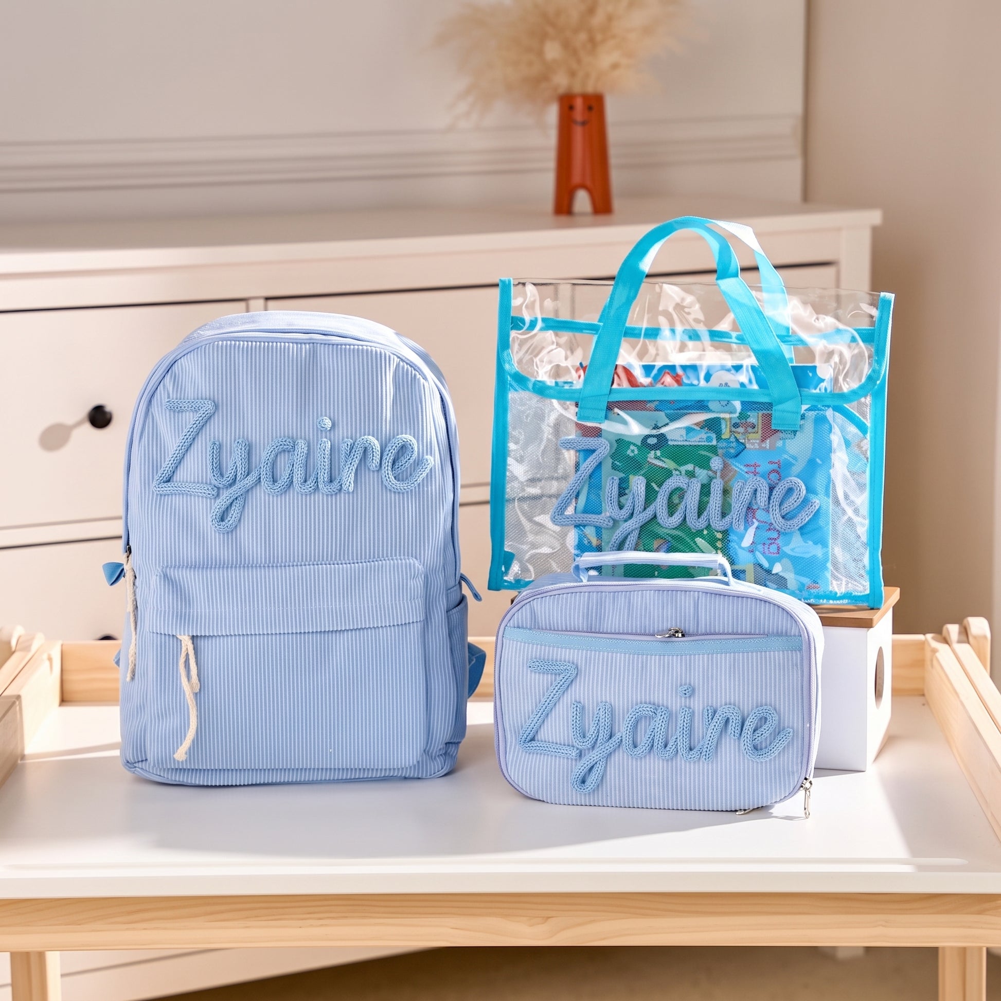 Mamaraya Personalized 3-Piece Backpack Set with A4 Folder