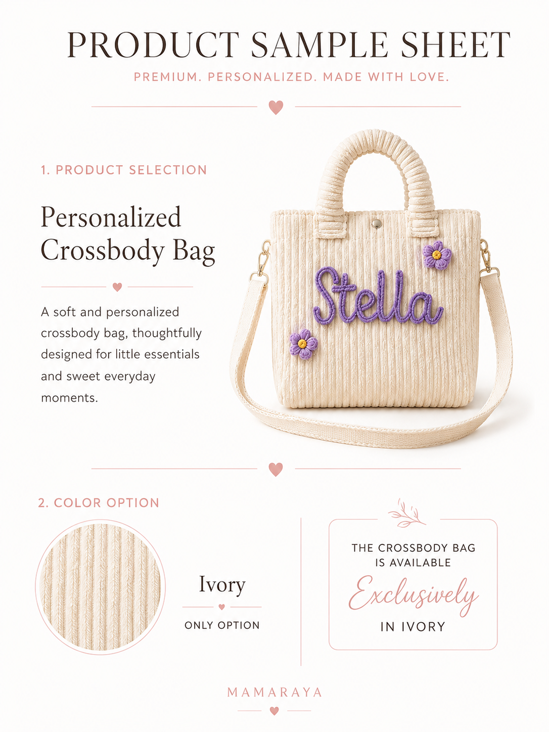 MamaRaya Personalized Kids Crossbody Bag
