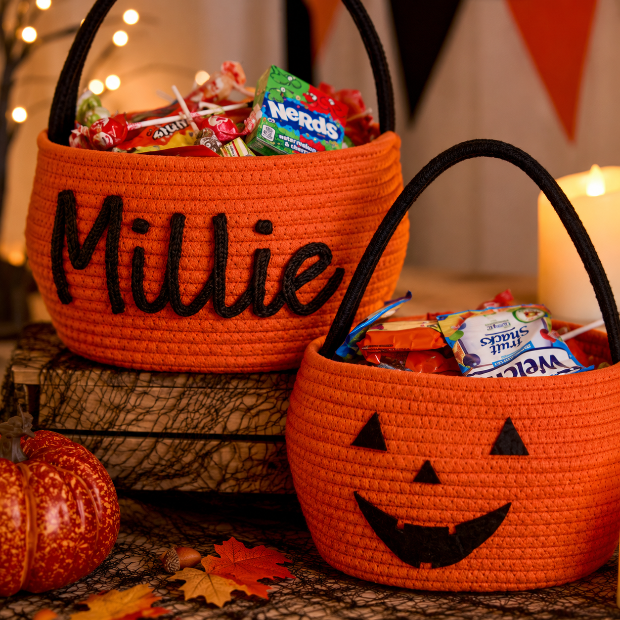 MamaRaya Personalized Halloween Trick or Treat Basket