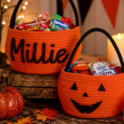 MamaRaya Personalized Halloween Trick or Treat Basket