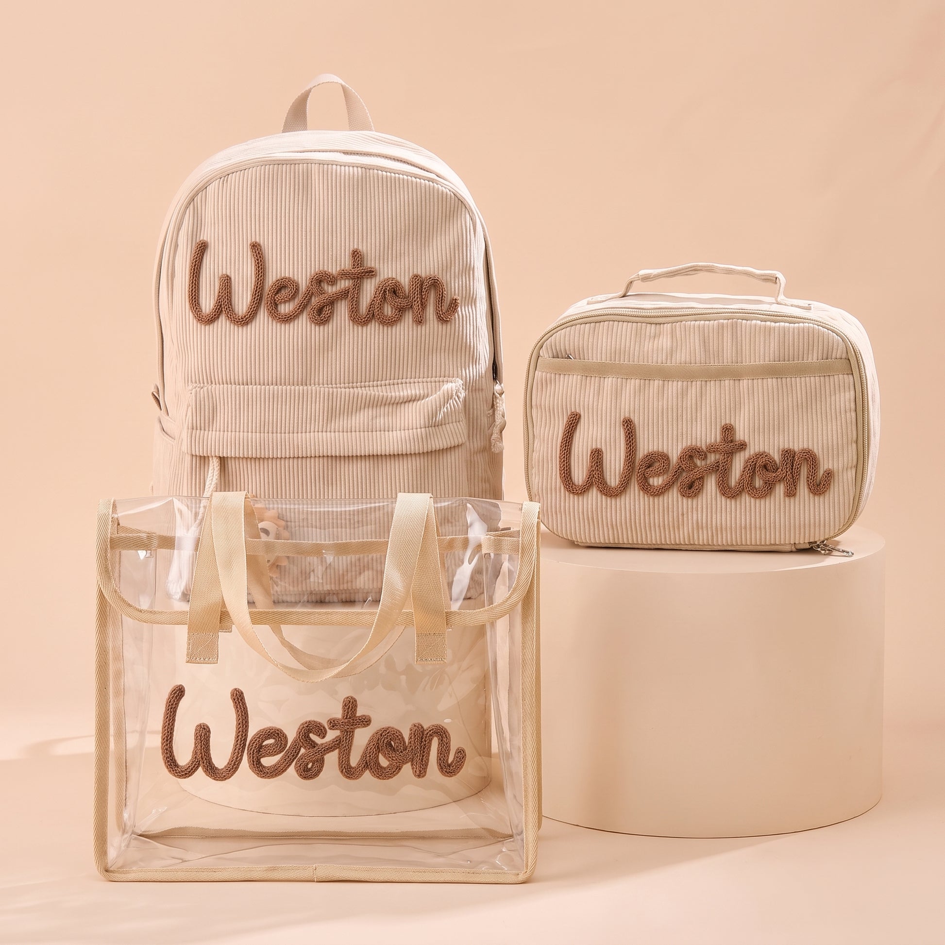 Mamaraya Personalized 3-Piece Backpack Set with A4 Folder