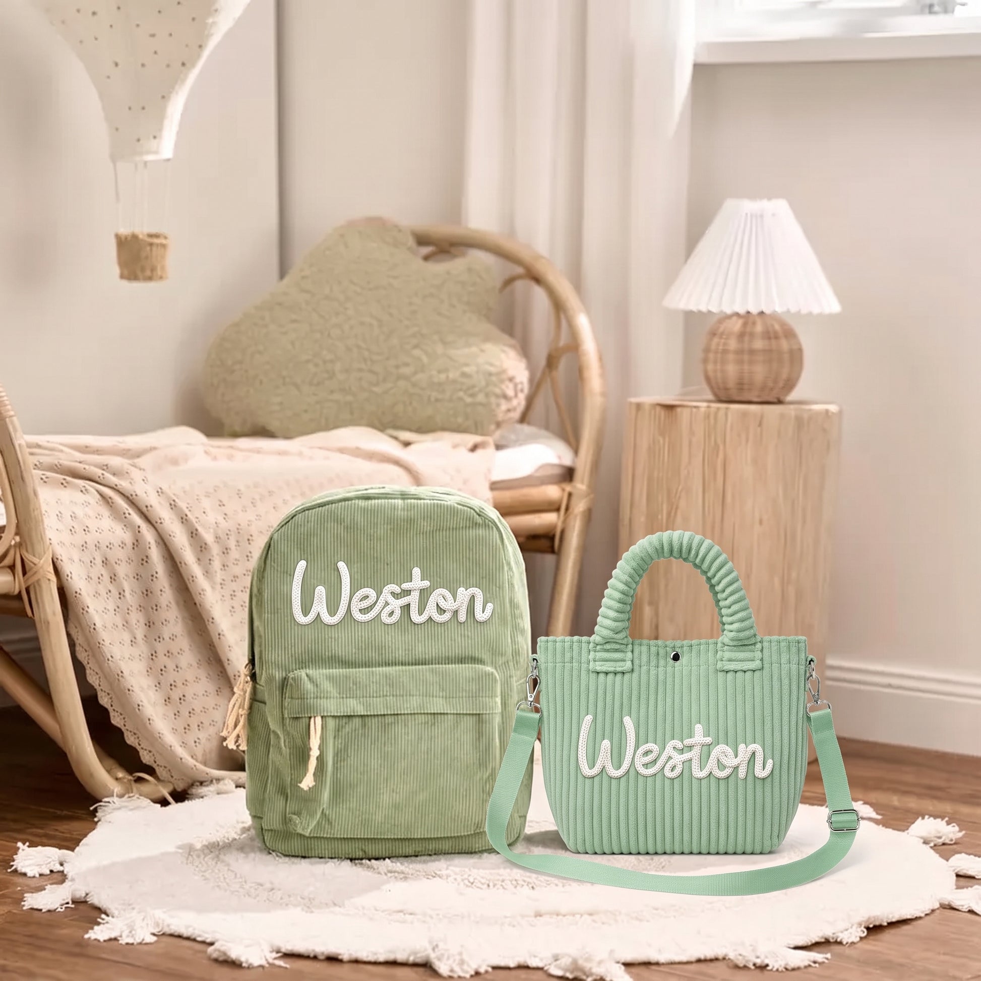 Mamaraya Personalized Backpack and Tote Bag Set