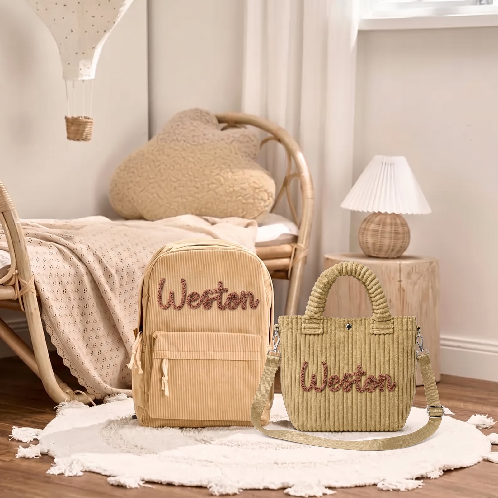 Mamaraya Personalized Backpack and Tote Bag Set