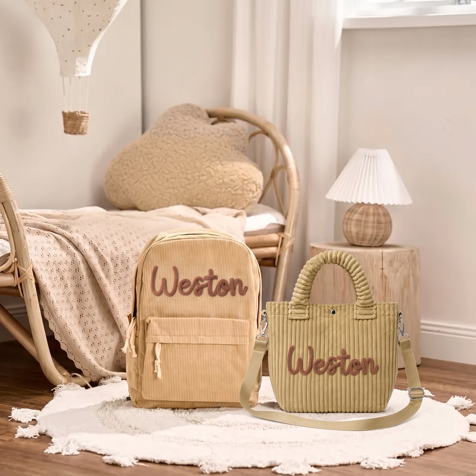 Mamaraya Personalized Backpack and Tote Bag Set