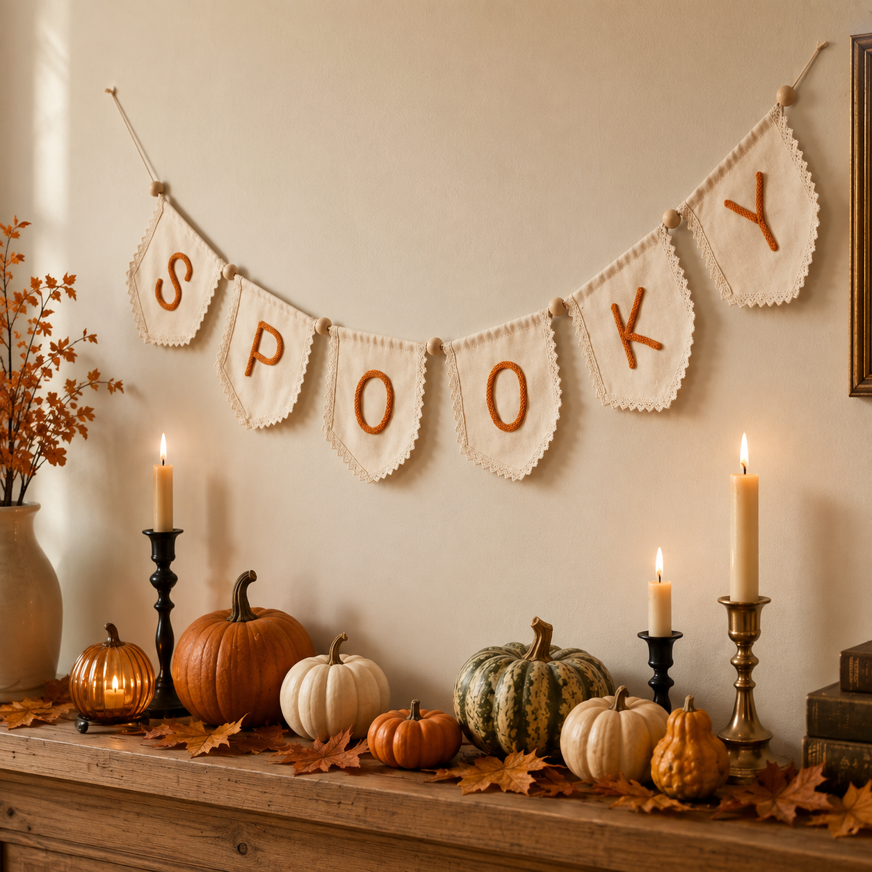 MamaRaya Personalized Halloween Canvas Banner