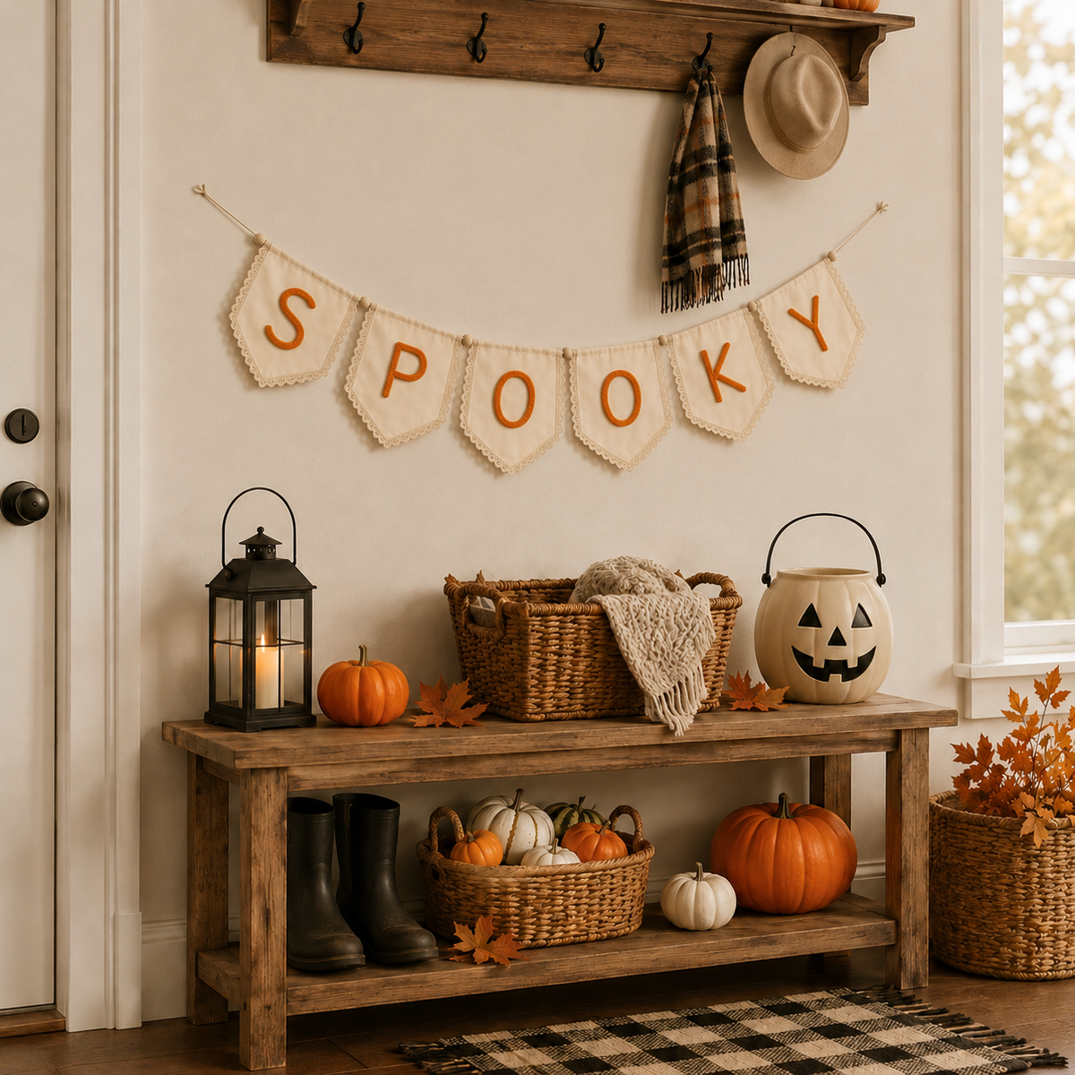 MamaRaya Personalized Halloween Canvas Banner