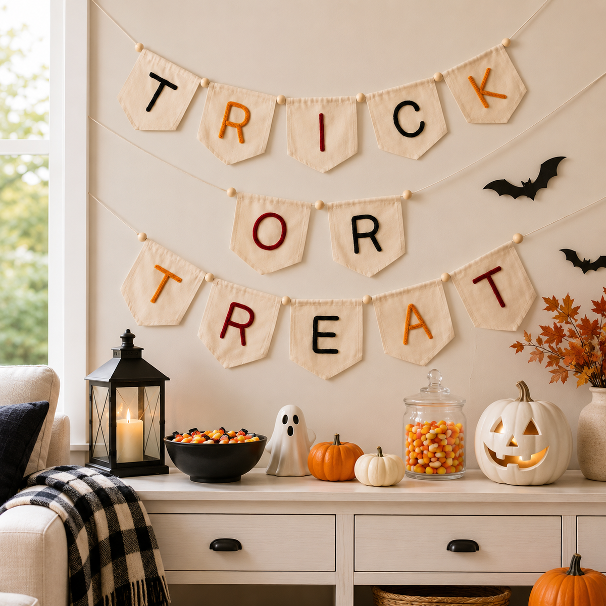 MamaRaya Personalized Halloween Canvas Banner