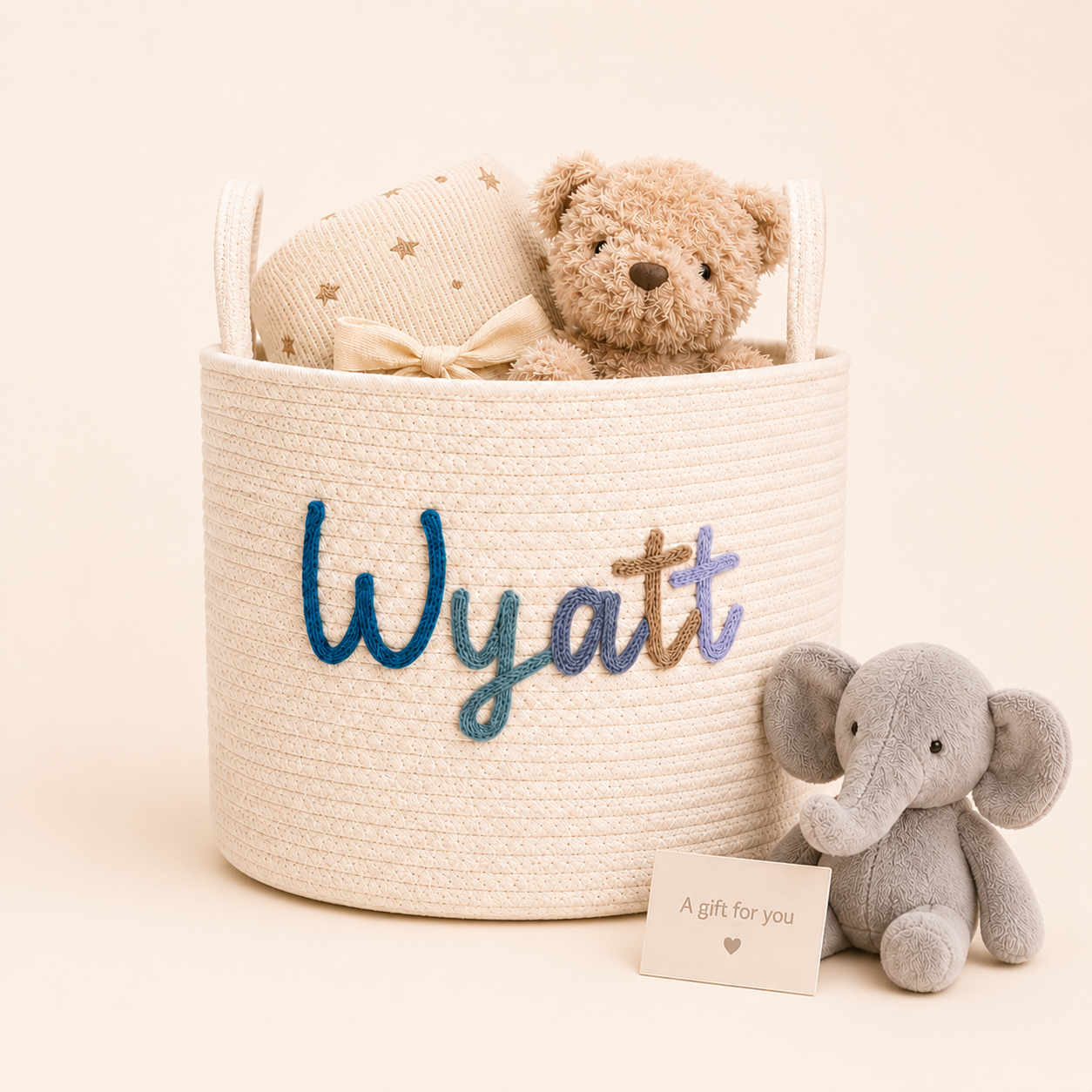 MamaRaya Personalized Baby Gift Basket for a custom newborn gift basket