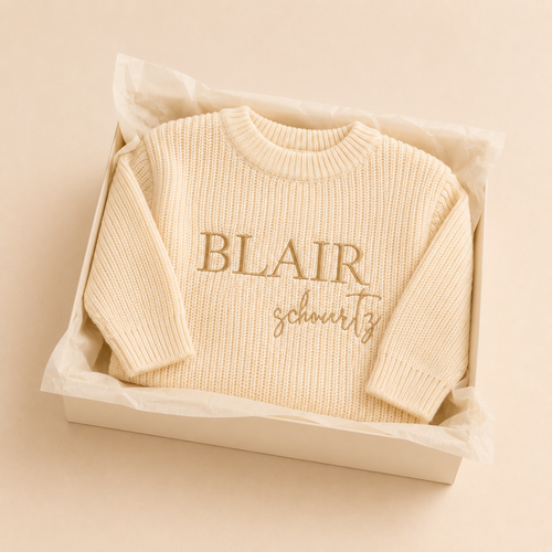MamaRaya Personalized Baby Knit Sweater
