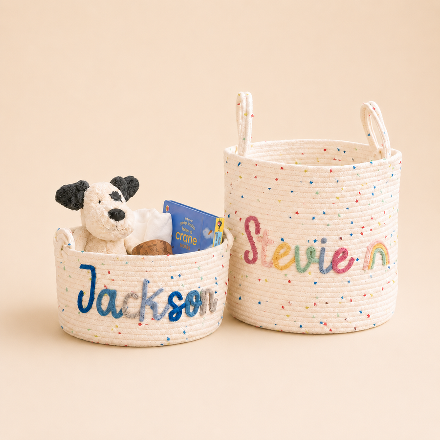 MamaRaya Personalized Nursery Storage Basket