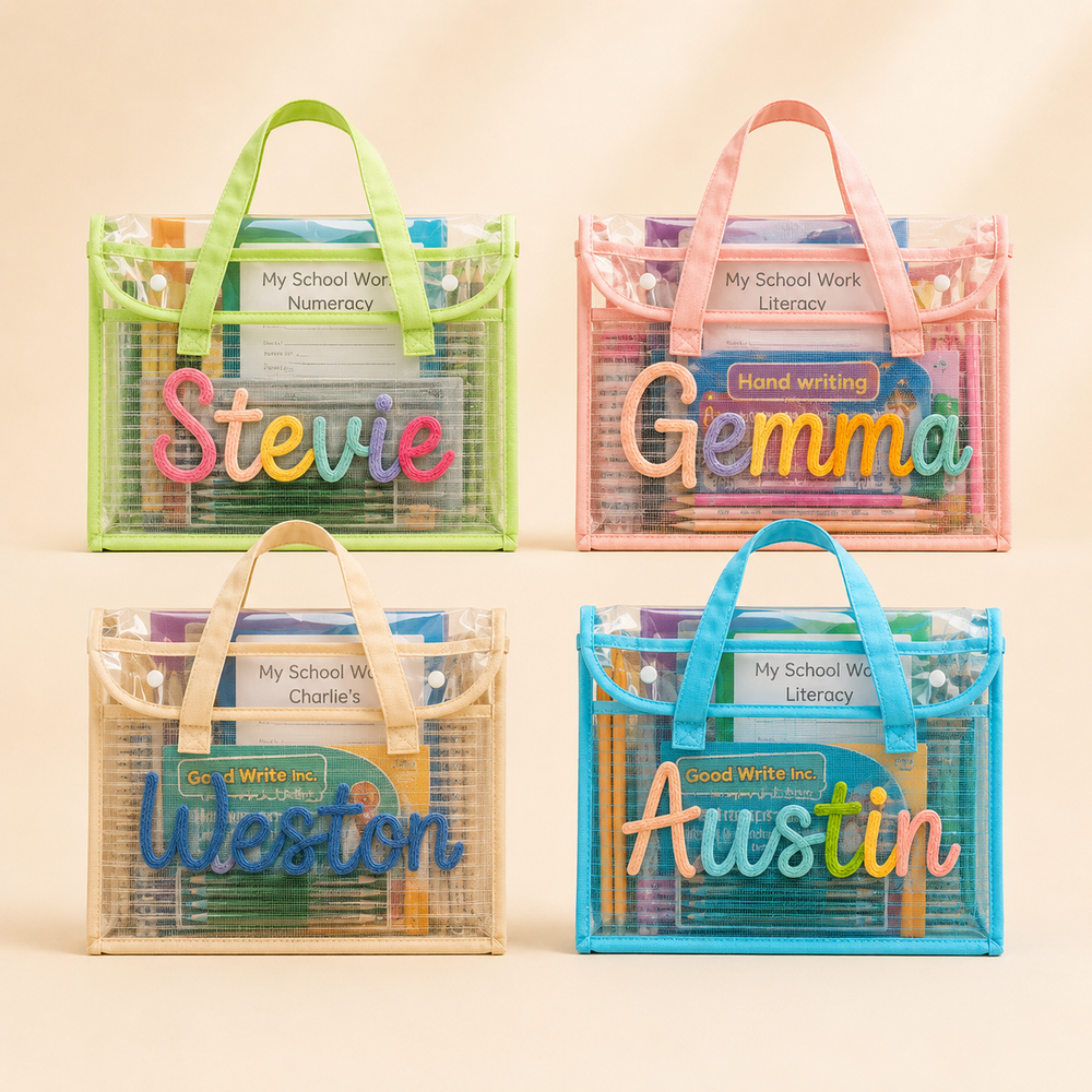 MamaRaya Personalized School Folder with Pouch