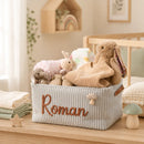Mamaraya Personalized Corduroy Nursery Storage Basket