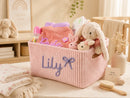 Mamaraya Personalized Corduroy Nursery Storage Basket