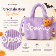 MamaRaya Personalized Corduroy Trick or Treat Bag