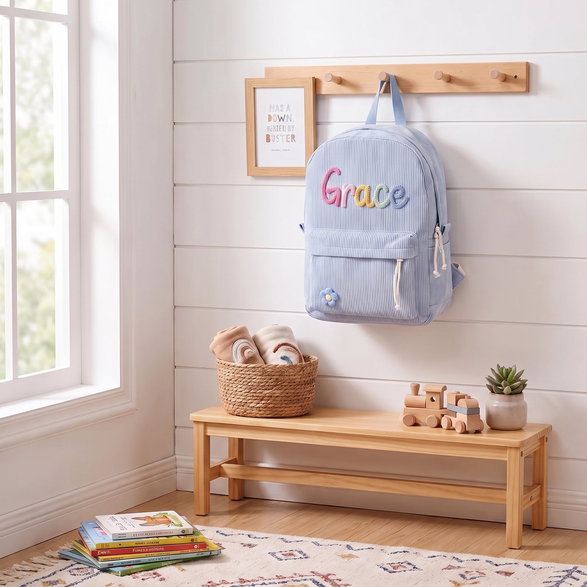 MamaRaya Personalized Kids Corduroy Backpack