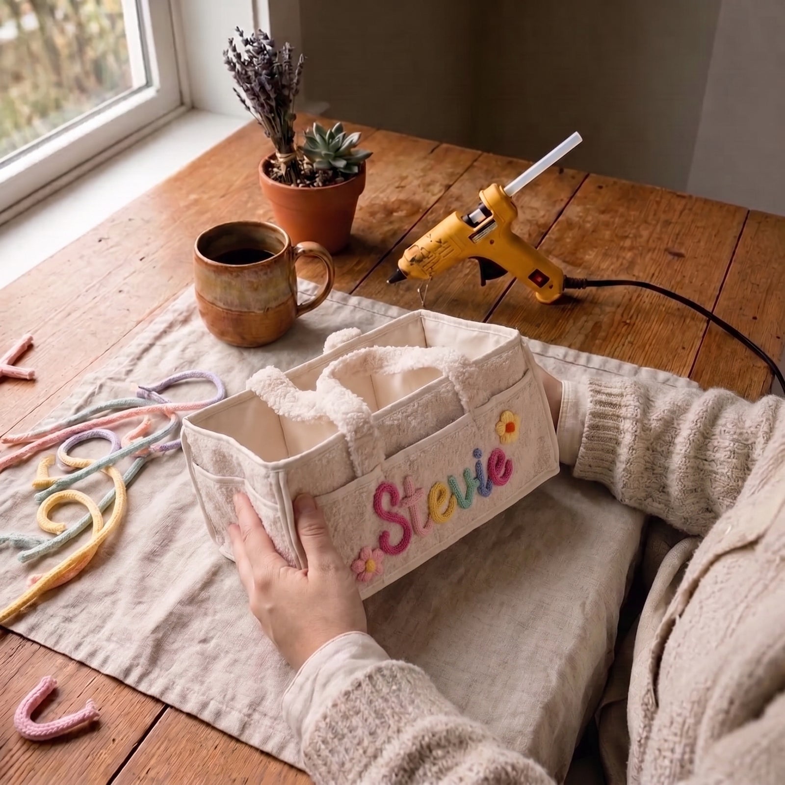 Mamaraya Personalized Baby Diaper Caddy
