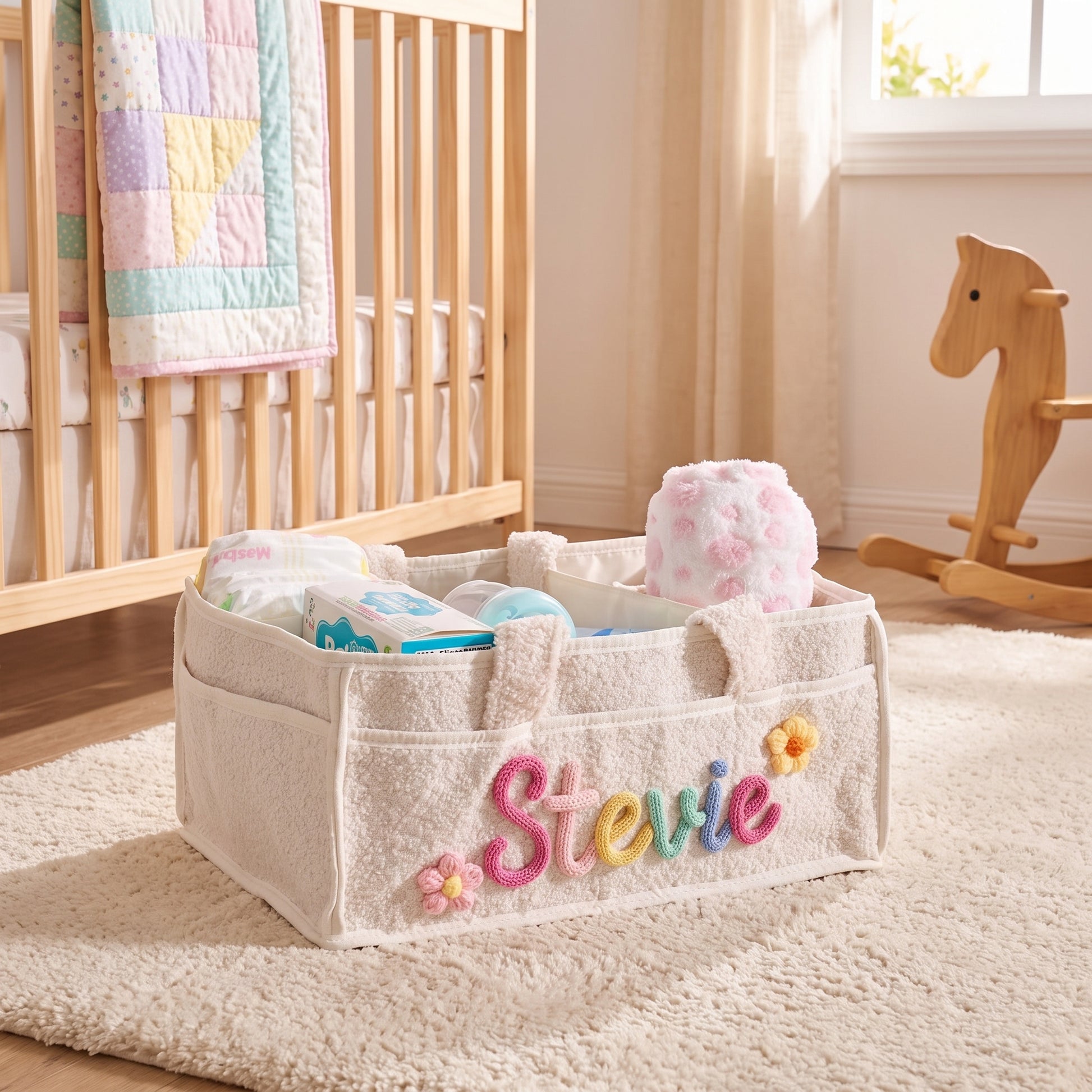Mamaraya Personalized Baby Diaper Caddy