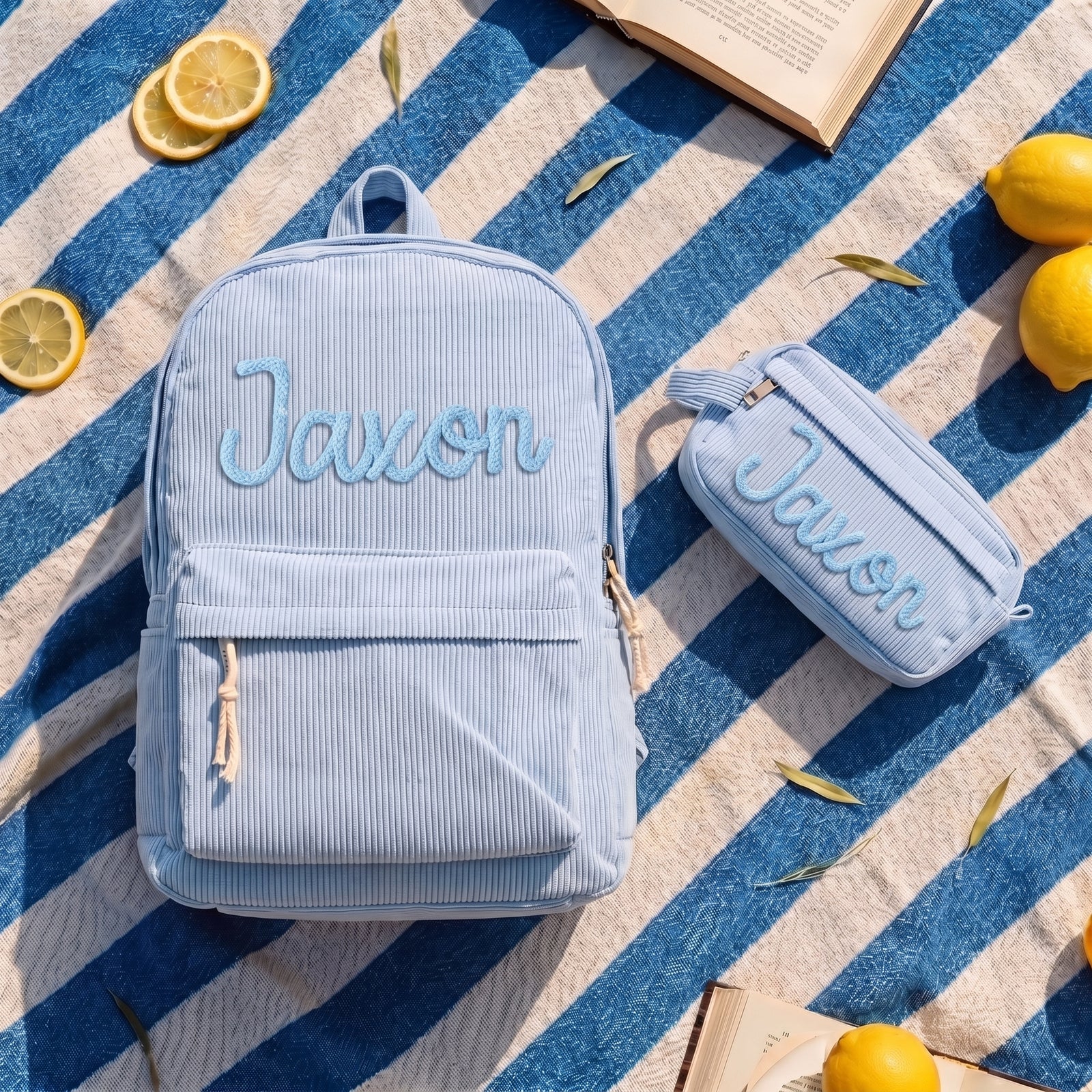 Mamaraya Personalized Kids Backpack and Pencil Case