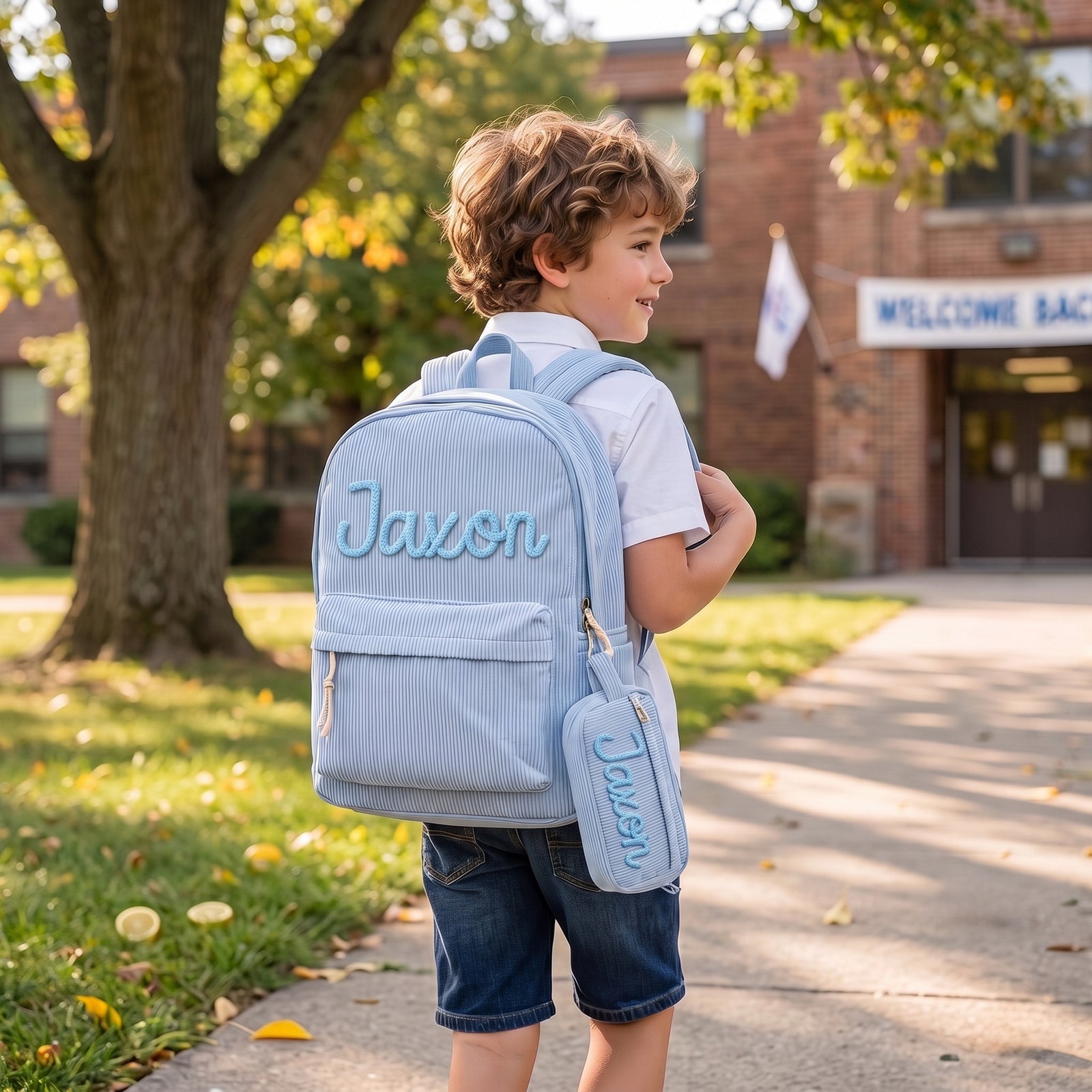 Mamaraya Personalized Kids Backpack and Pencil Case