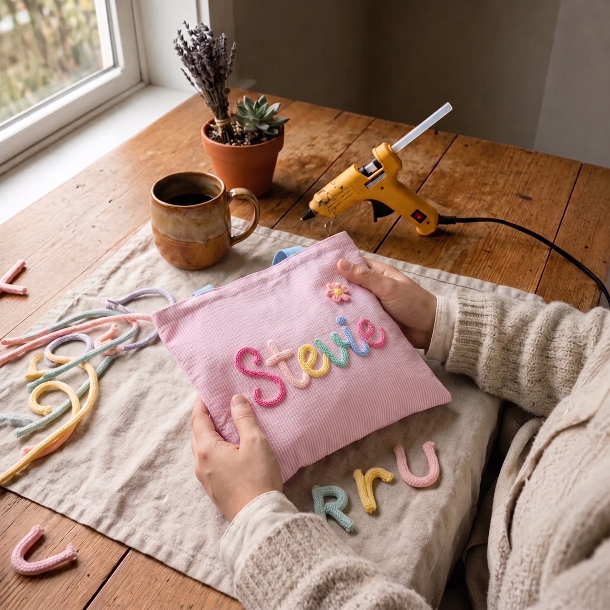 MamaRaya Personalized Corduroy Crossbody Bag
