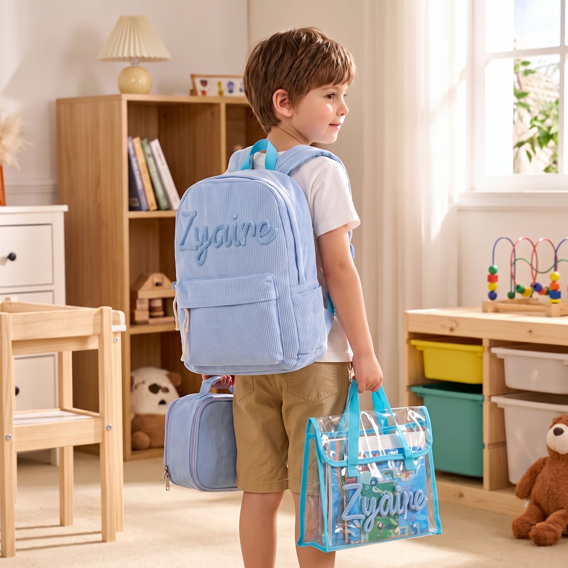 Mamaraya Personalized 3-Piece Backpack Set with A4 Folder