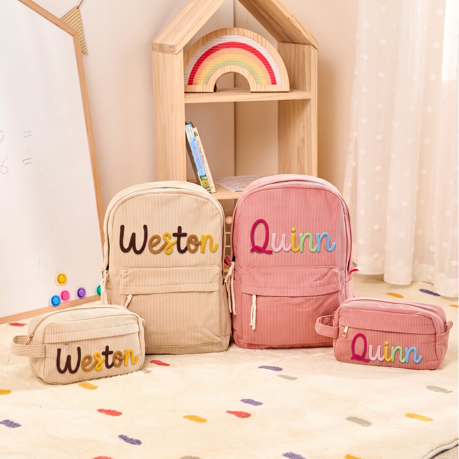 Mamaraya Personalized Kids Backpack and Pencil Case