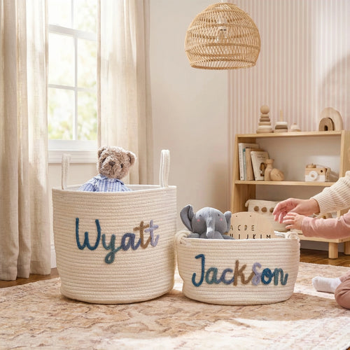 MamaRaya Personalized Baby Gift Basket with Custom Name
