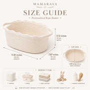 MamaRaya Personalized Cotton Rope Diaper Caddy