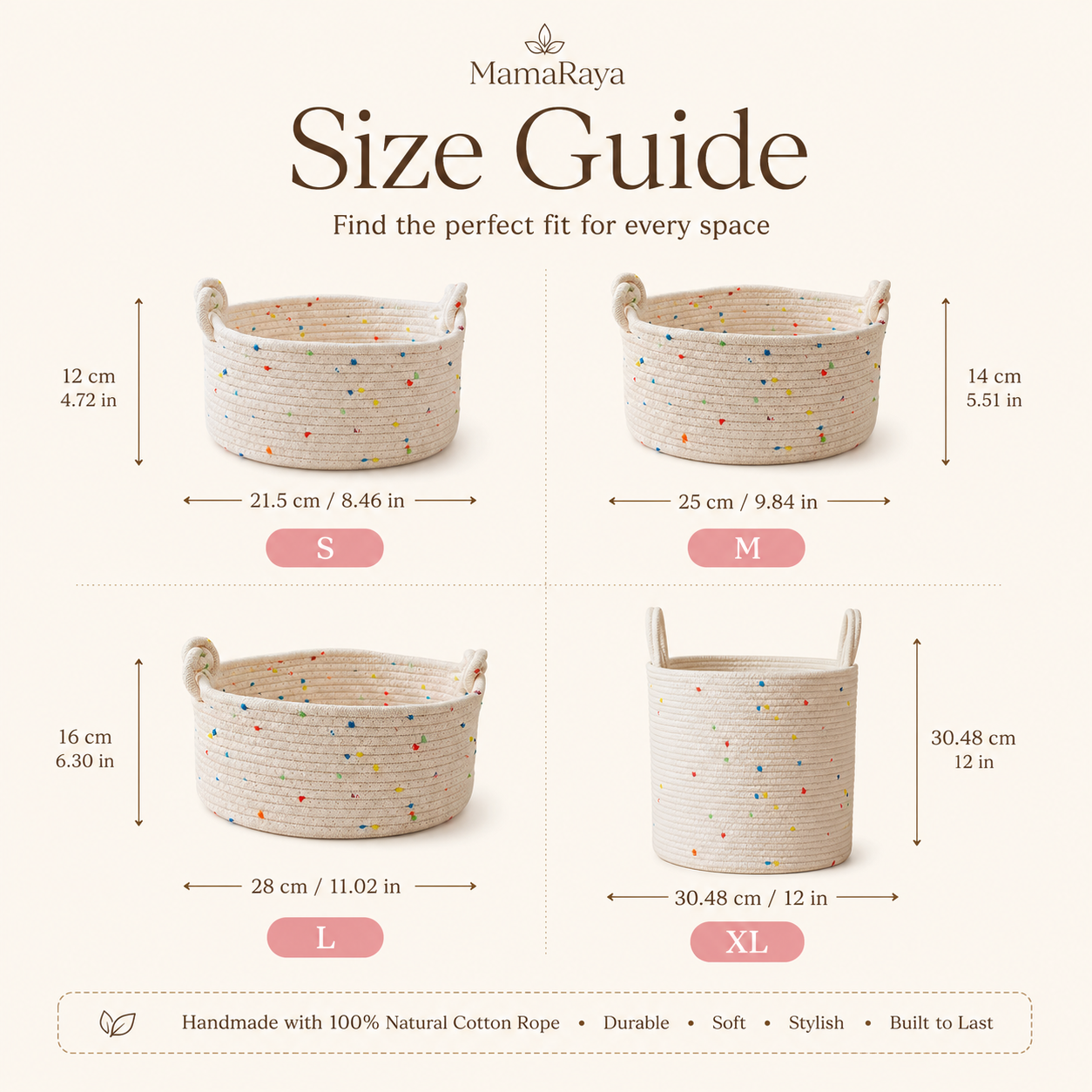 MamaRaya Personalized Nursery Storage Basket