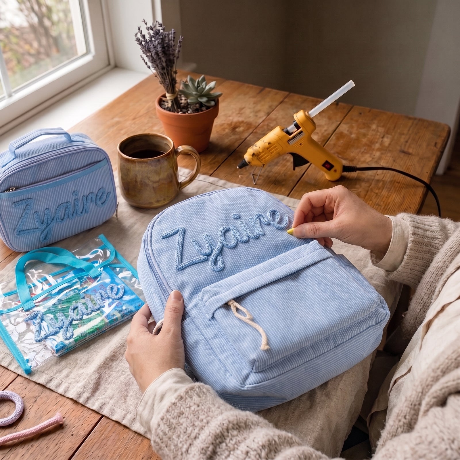 Mamaraya Personalized 3-Piece Backpack Set with A4 Folder