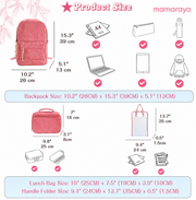 Mamaraya Personalized Corduroy 3-Piece School Bag Set