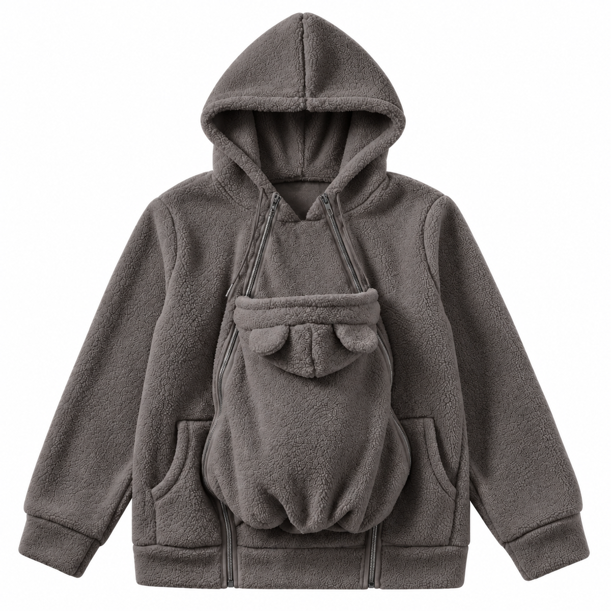 MamaRaya 2-in-1 Sherpa Fleece Babywearing Jacket