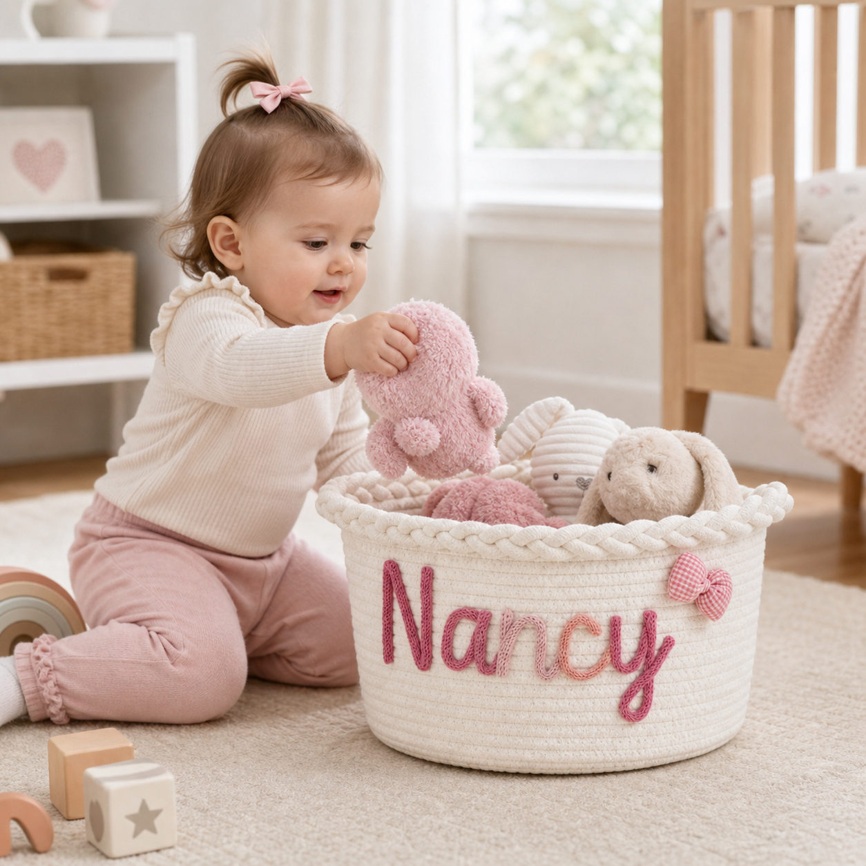 MamaRaya Personalized Baby Basket With Name