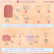 Mamaraya Personalized 3-Piece Backpack Set with A4 Folder