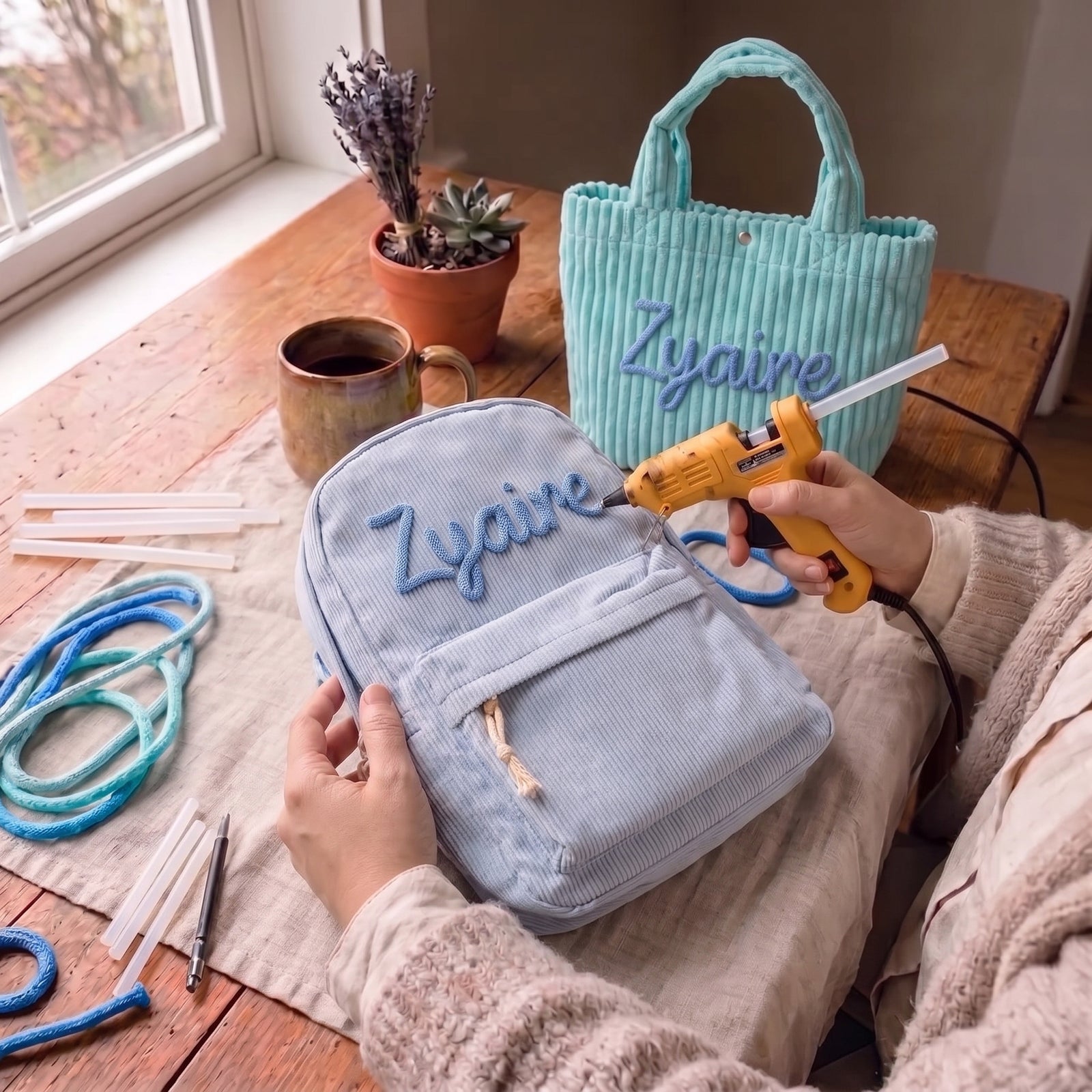 Mamaraya Personalized Backpack and Tote Bag Set