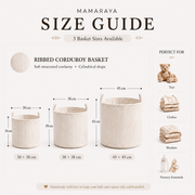 MamaRaya Personalized Corduroy Storage Basket