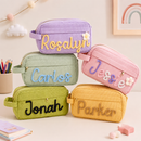 Kids school pouch with custom name and roomy storage
