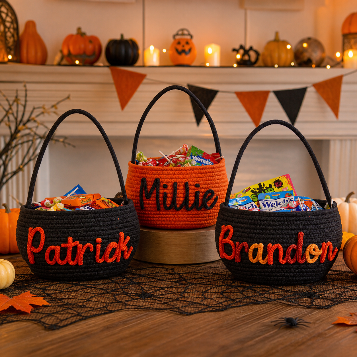MamaRaya Personalized Halloween Trick or Treat Basket