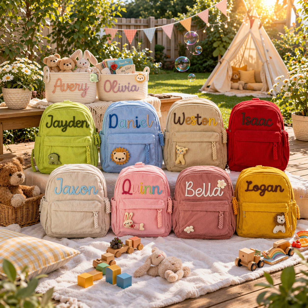 MamaRaya Personalized Toddler Backpack