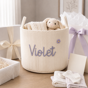 MamaRaya Personalized Corduroy Storage Basket