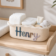 MamaRaya Personalized Cotton Rope Diaper Caddy
